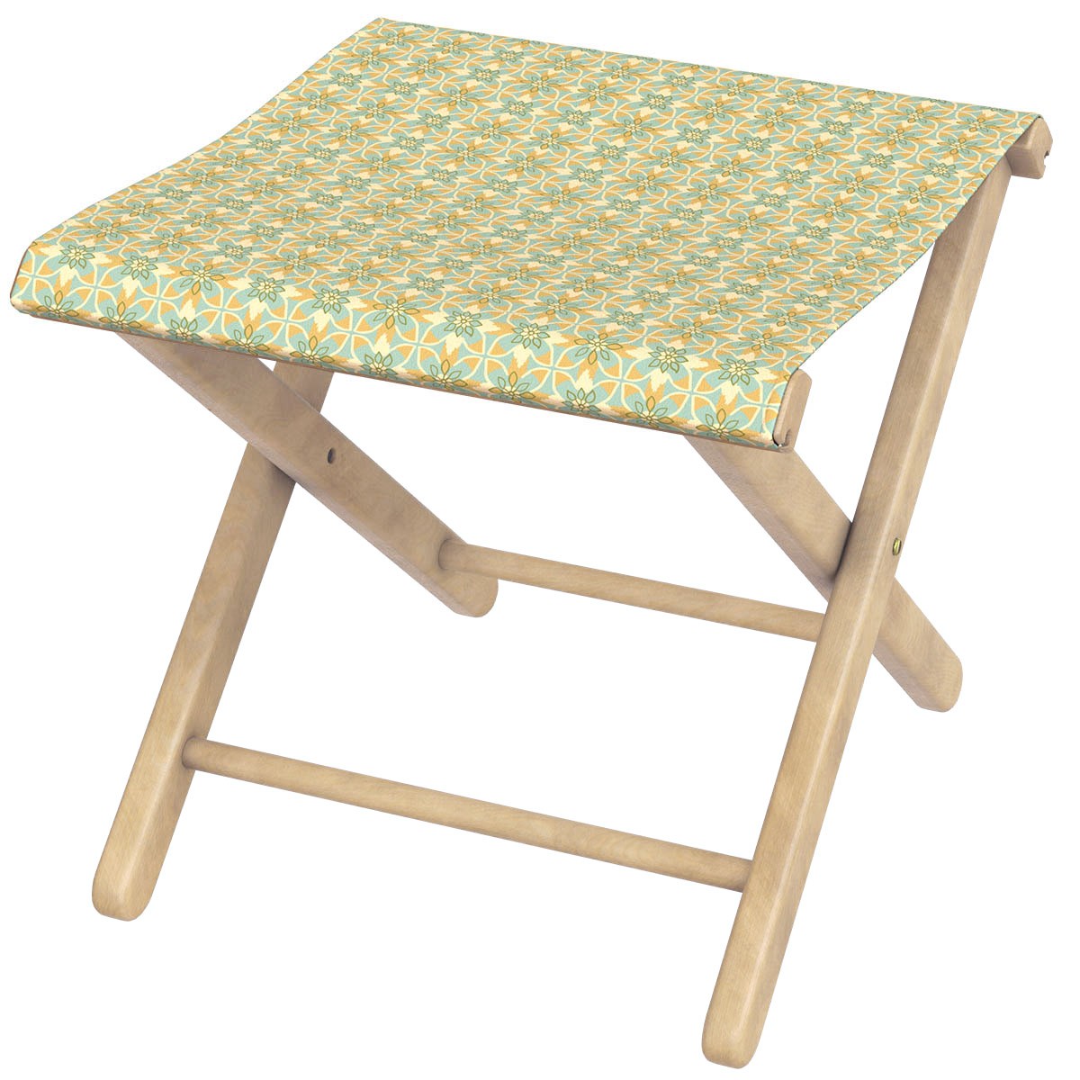 Pliant pêcheur en eucalyptus et toile outdoor, NOUR bleu, VENT DE BOHÈME