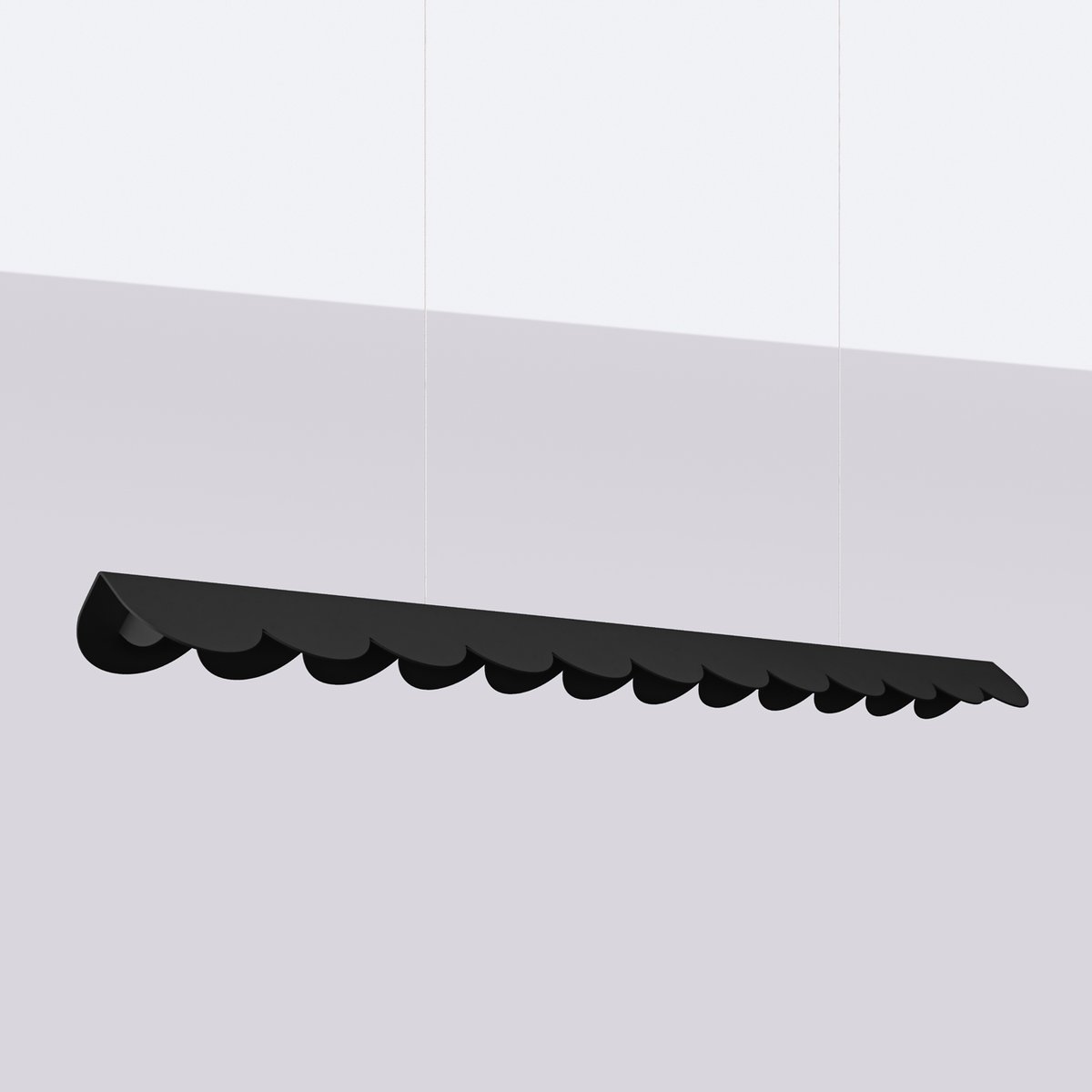 Suspension Aluminium Noir LED 1 Biscuit noir, EDEN