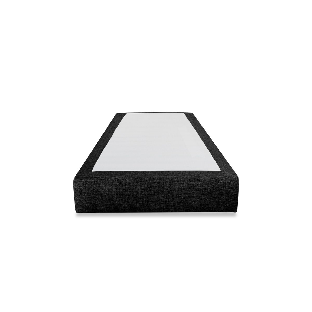 Sommier tapissier Tissu Sisal Noir 90x200 cm noir, BELLECOUR