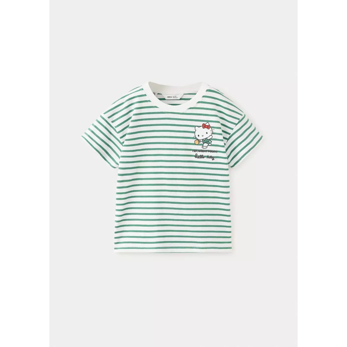 T-shirt à rayures Hello Kitty vert, MANGO BABY