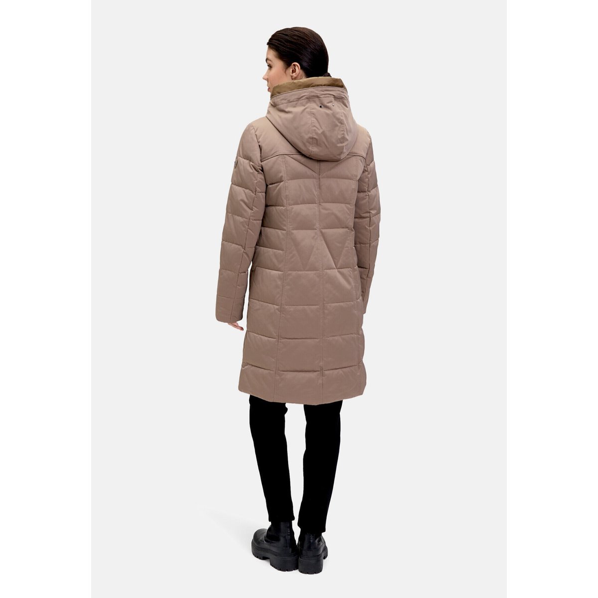 Veste matelassée à capuche marron, GIL BRET