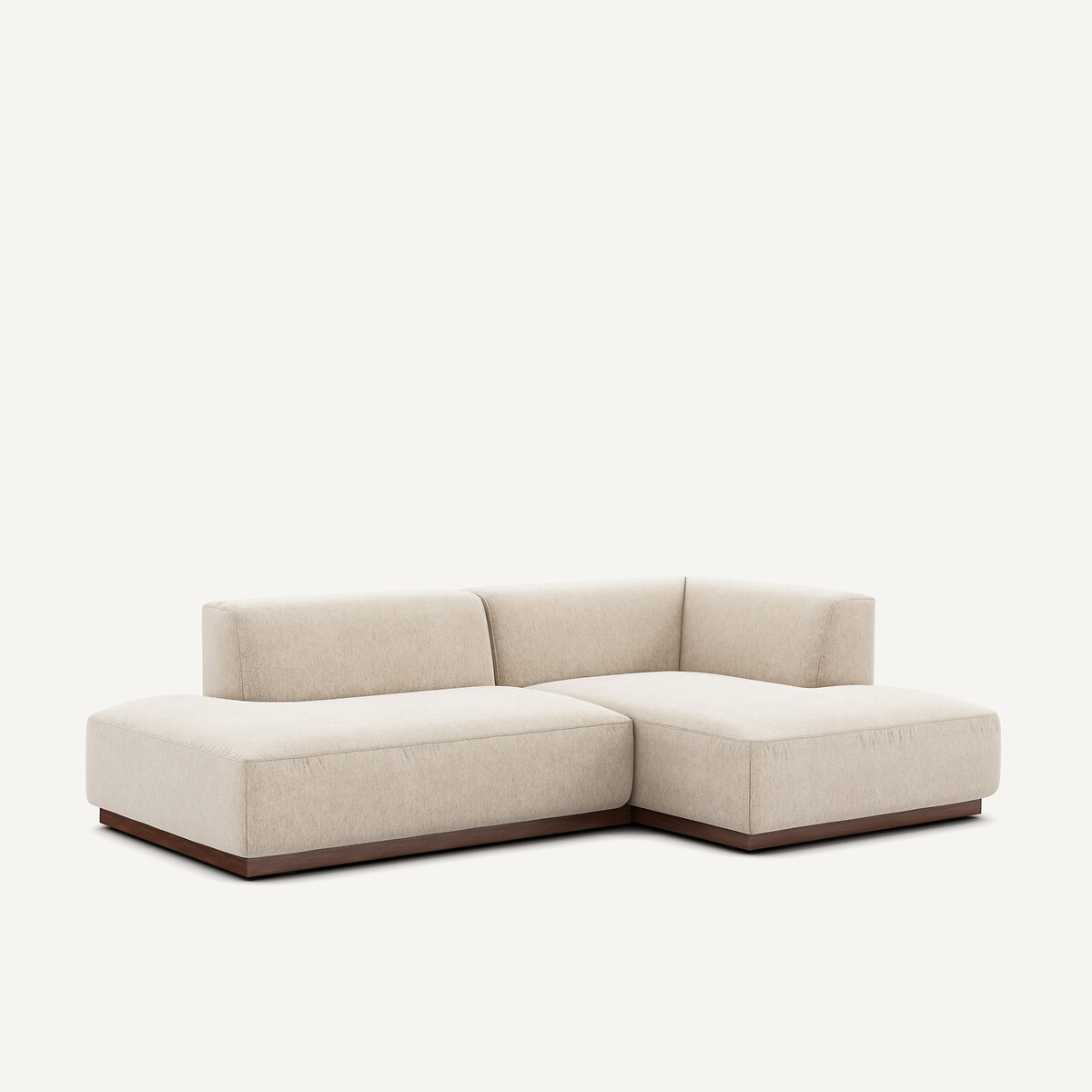 Jacopo Right-Hand Facing Corner Sofa in Marl Fabric ivory, AM.PM