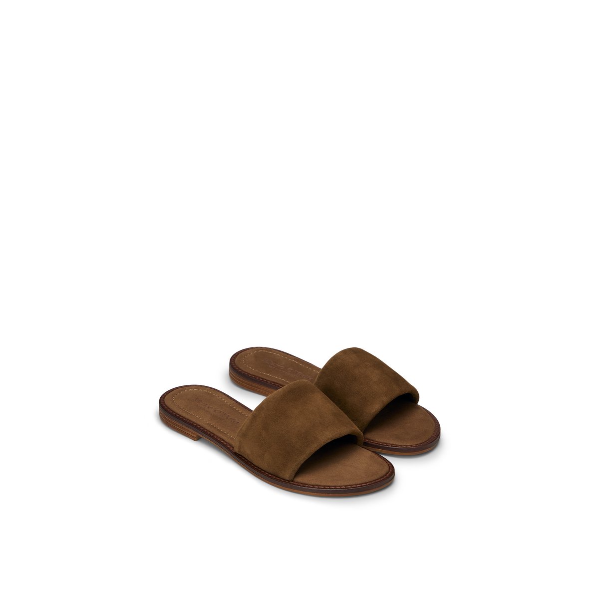 Mule modèle Babette en cuir de vachette velours doux braun, MARC O'POLO