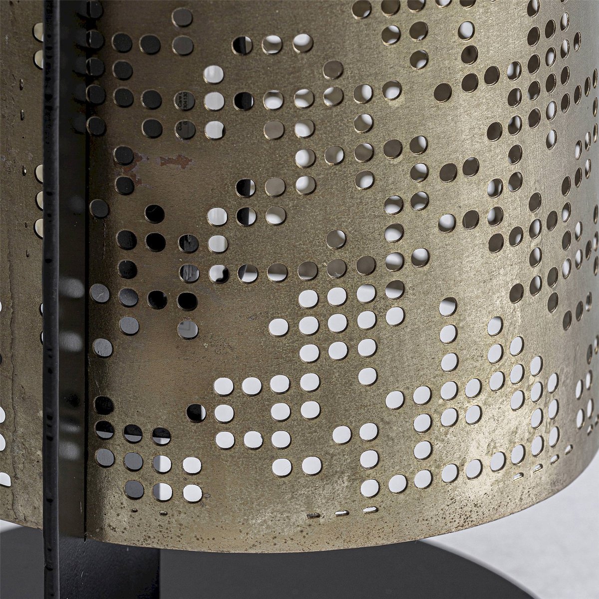 Lampadaire acier collection S.JACQUARD doré et noir, RECOLLECTION