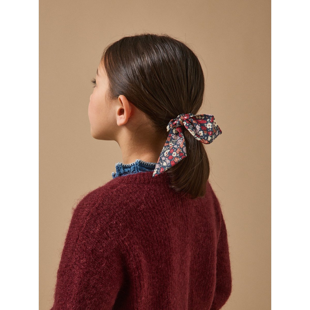 Chouchou en tissu Liberty par lot de 2 liberty annie and may rouge, CYRILLUS