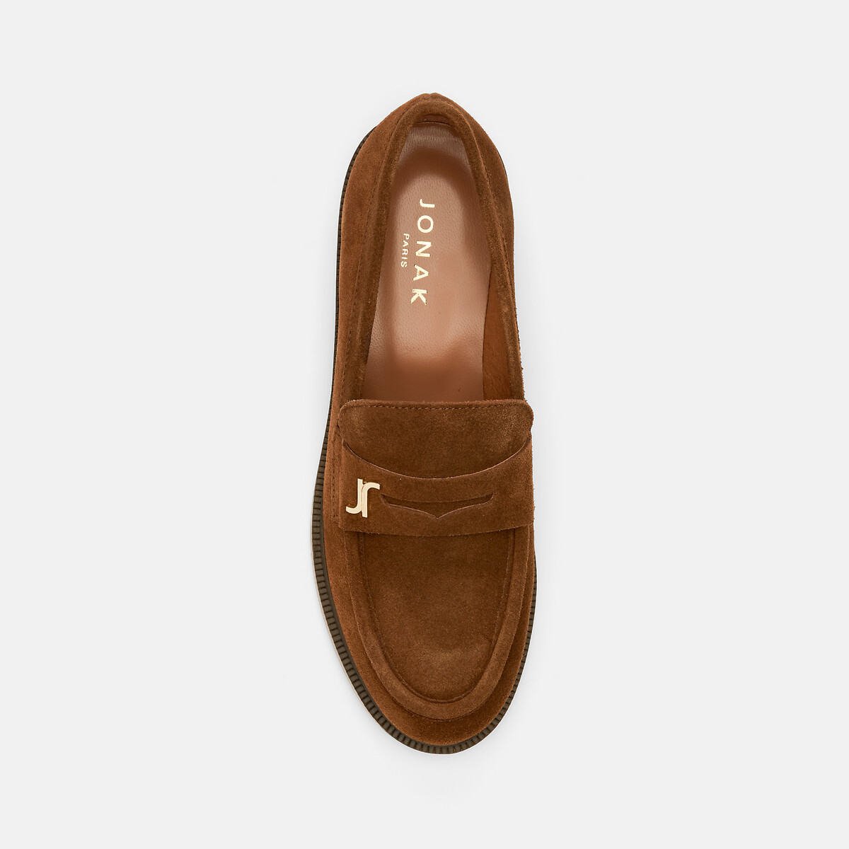 Mocassins en cuir glacé, DONJUAN cognac, JONAK