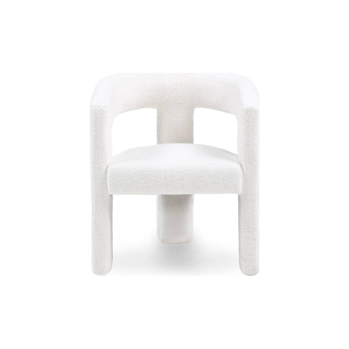Fauteuil lounge en velours collection LAUREN crème, RECOLLECTION