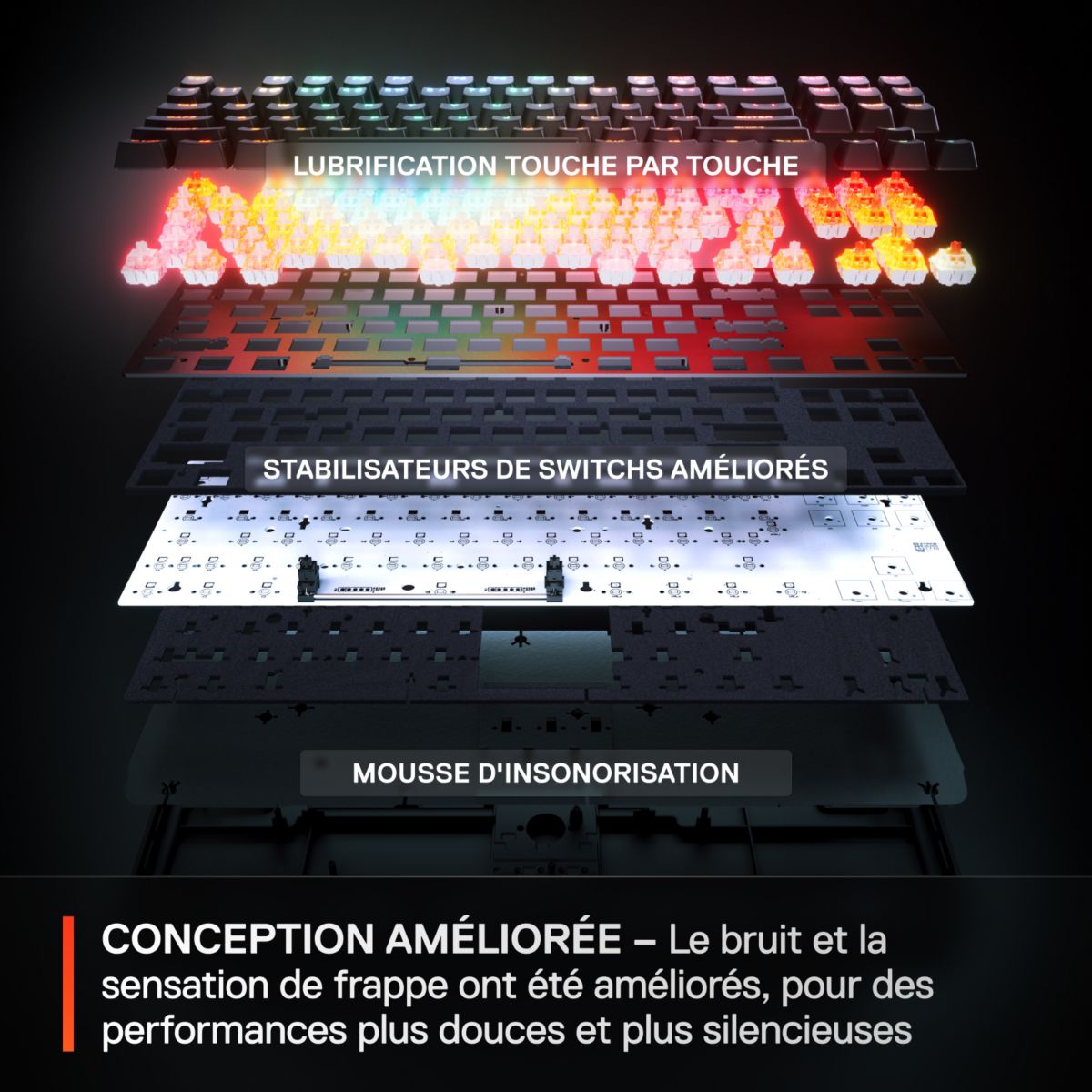 Clavier gamer sans fil APEX PRO TKL WL Gen 3 - FR couleur unique, STEELSERIES