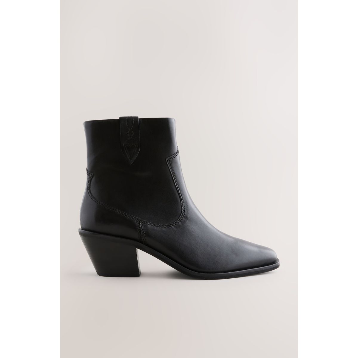 Bottines western à talons carrés noir, NEXT