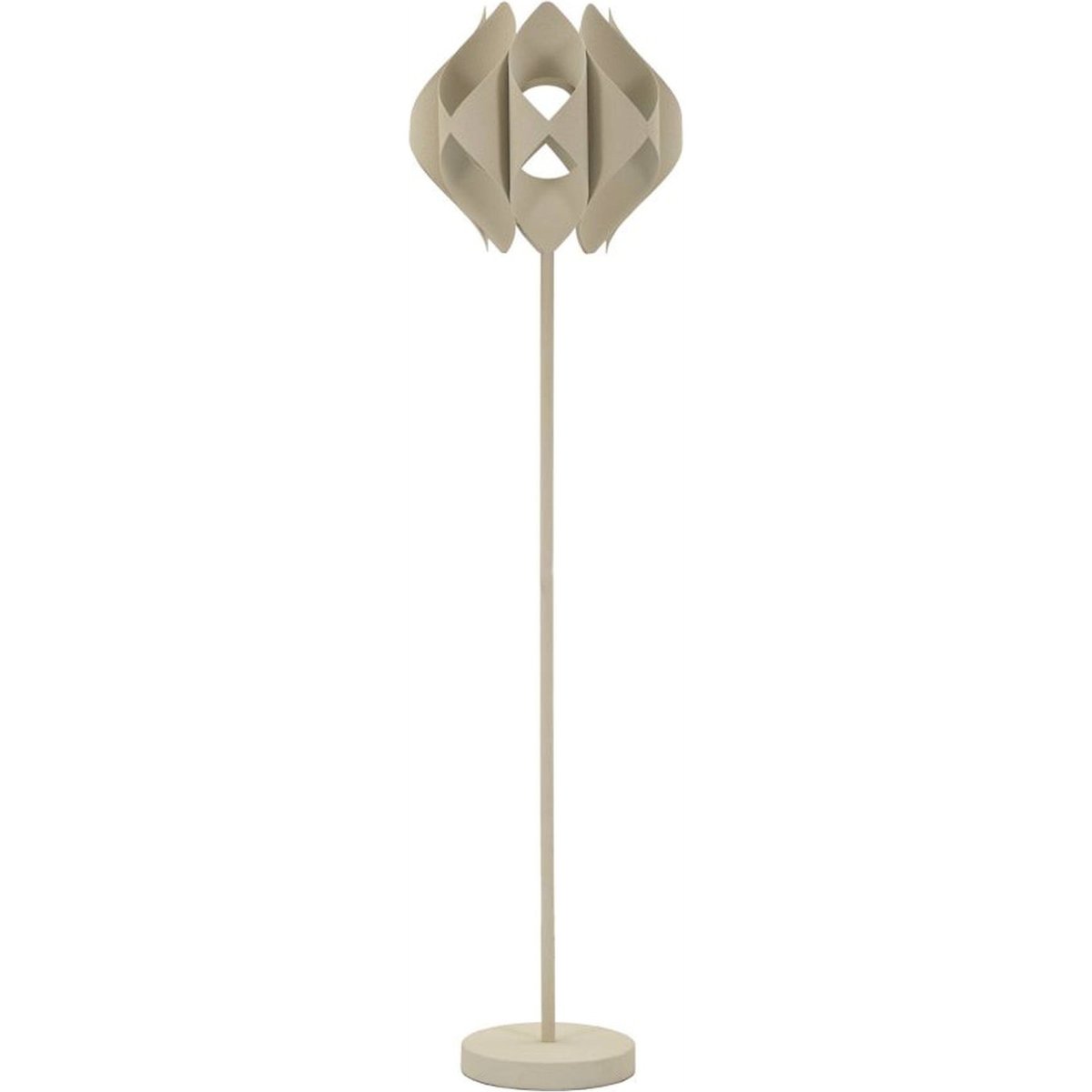Lampadaire sculptural en fer ajouré MODERN crème, RECOLLECTION