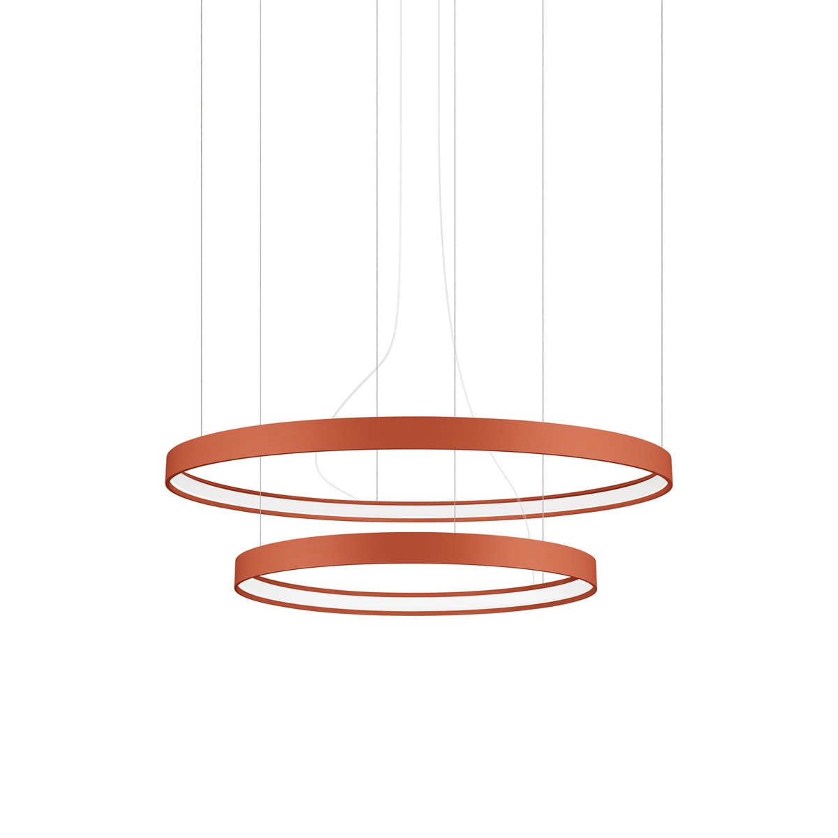 Lustre Aluminium Ocre Rouge LED 2 Rio ocre rouge, EDEN