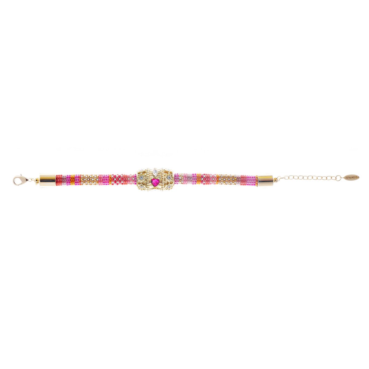 Bracelet perles tissées avec charm FELYNI rose, HIPANEMA