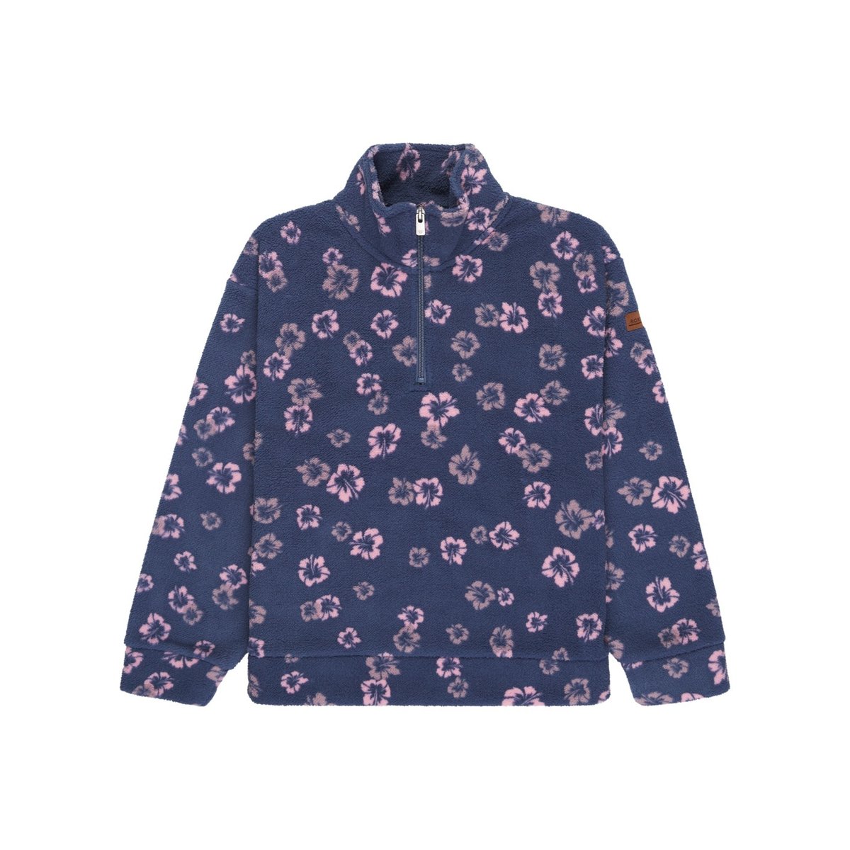 Polaire à demi-zip CALLING ALL MYS. bleu vintage indigo shes cute big, ROXY