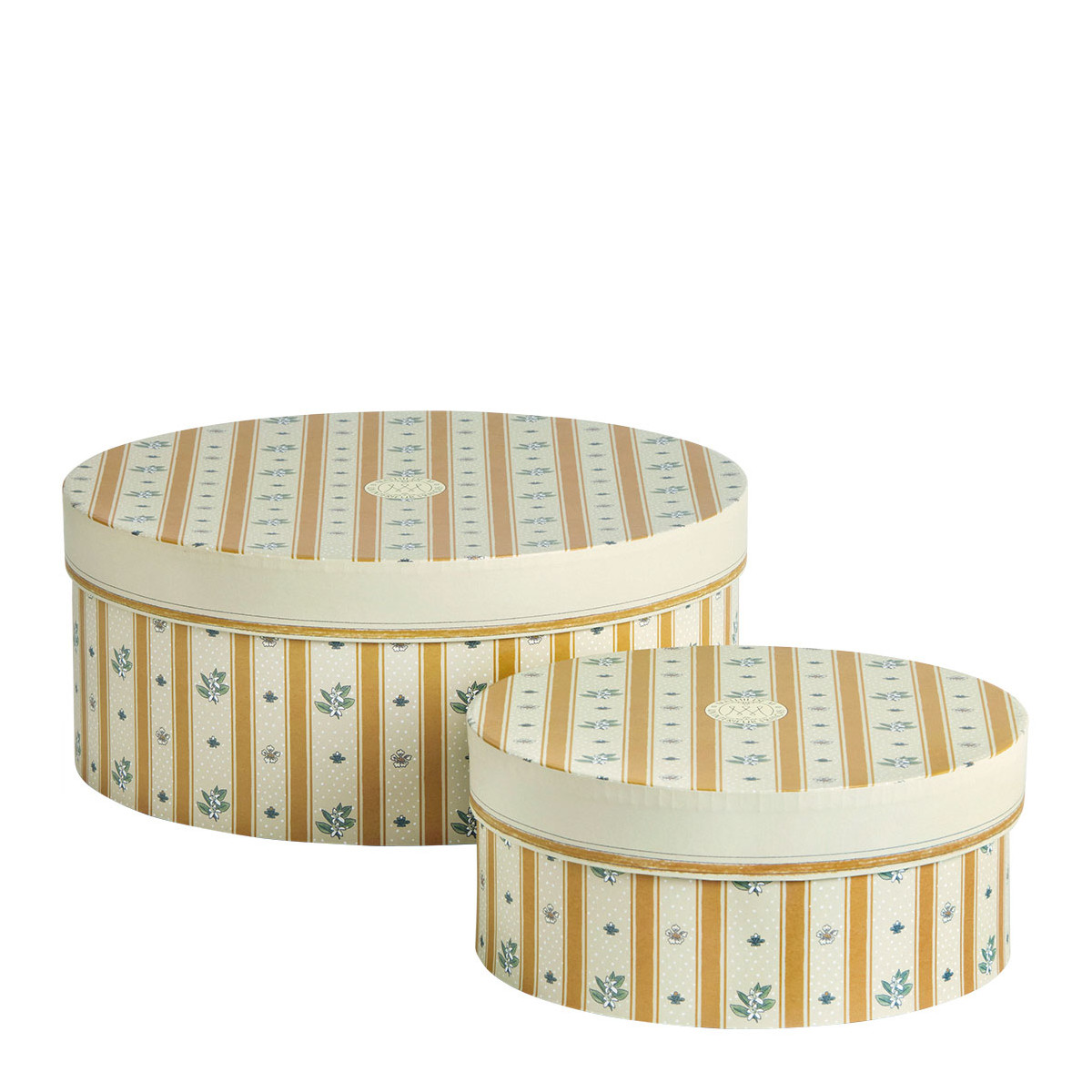 Set de 2 boîtes de rangement Fleur d'Oranger orange, MATHILDE M