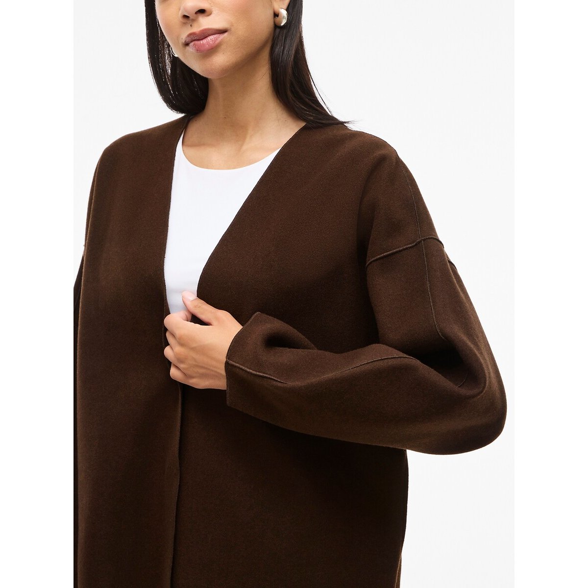 Short Oversized Jacket chocolate brown, VILA