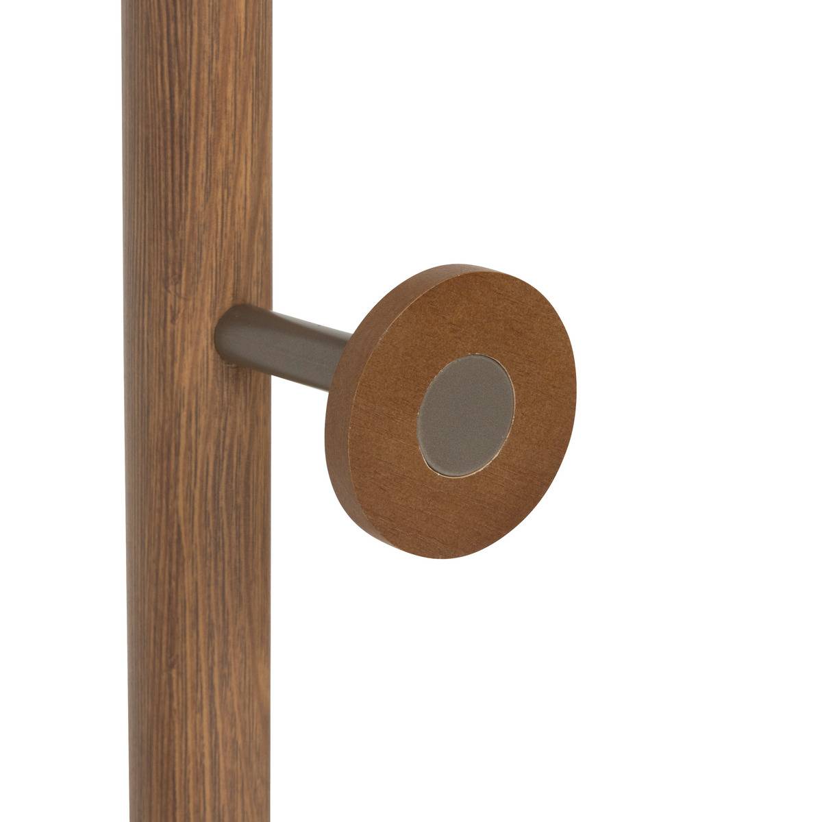 Porte-manteaux 6 patères avec base en quartz COME marron, 5FIVE SIMPLY SMART