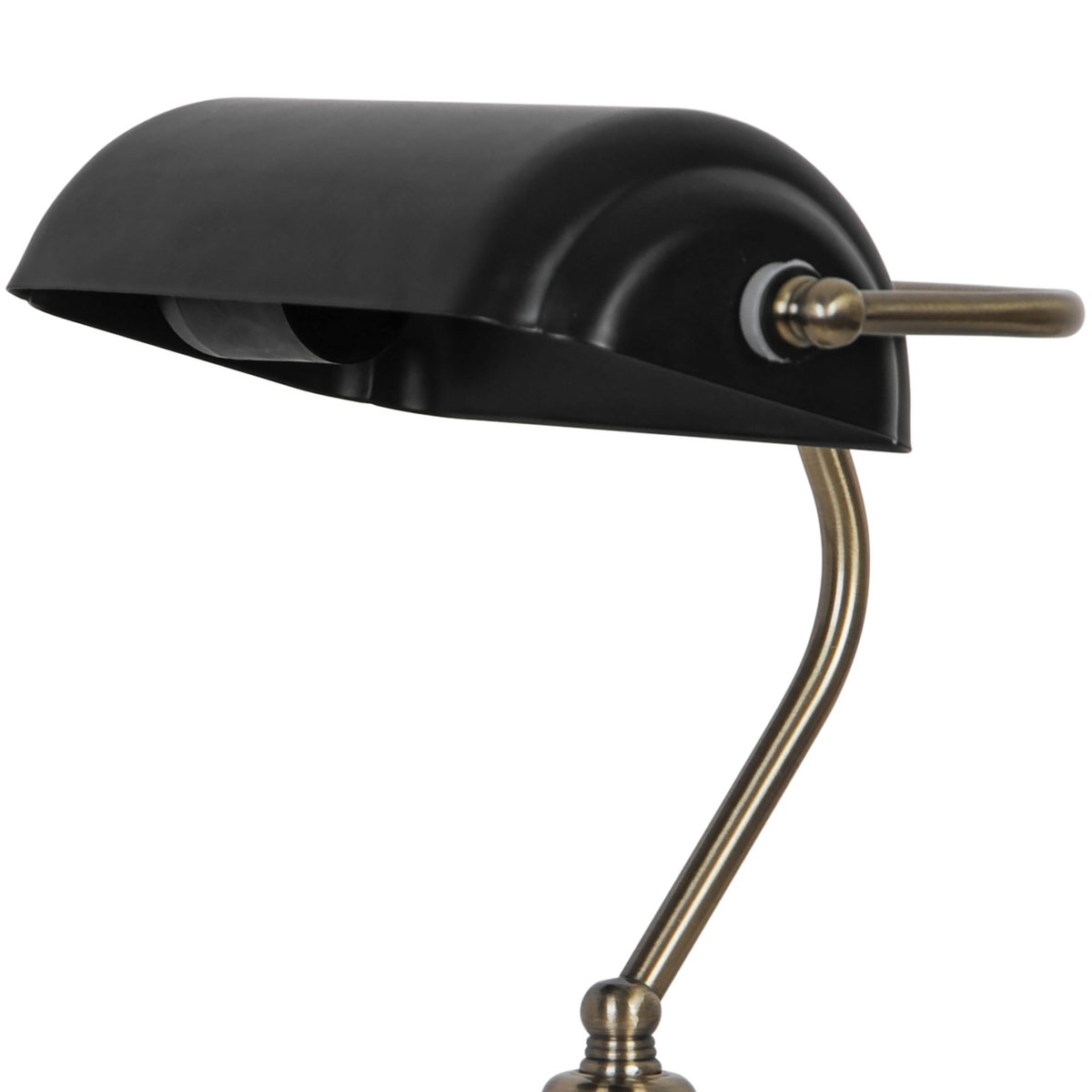 Lampe de bureau en verre et métal, ANITA noir, INSPIRE