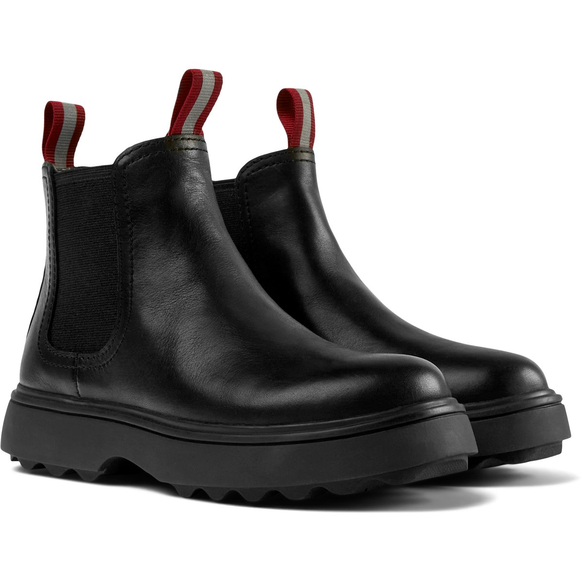 Bottes Élastique Cuir Norte noir, CAMPER