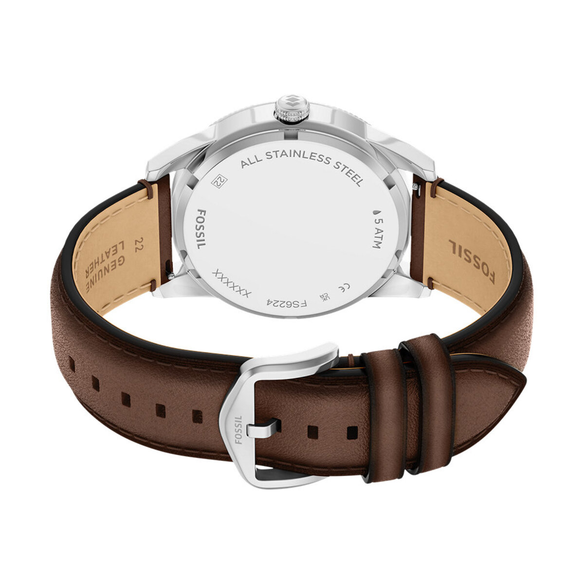 Montre Analogique PEARSON argenté bleu foncé marron, FOSSIL