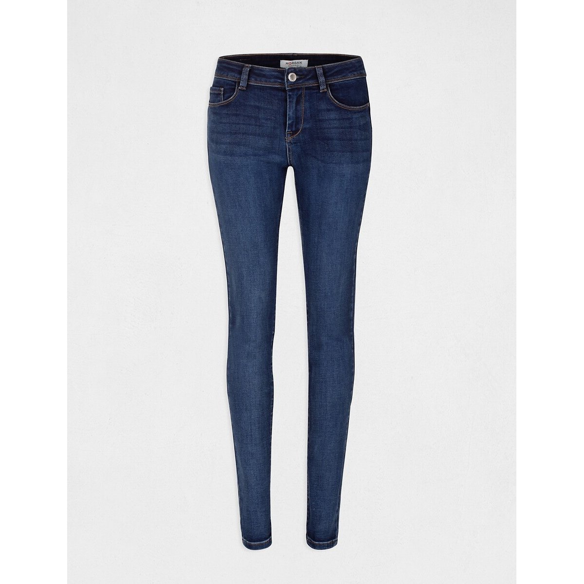 Jean slim brut 5 poches stone blue, MORGAN