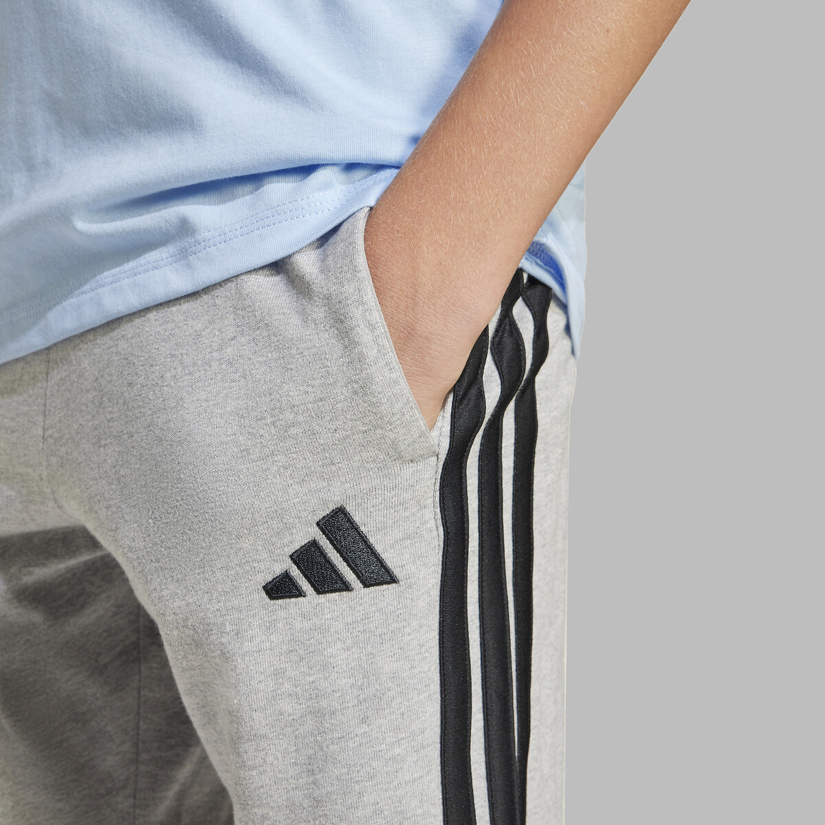 Short 7/8-15/16 ans gris/noir, ADIDAS SPORTSWEAR