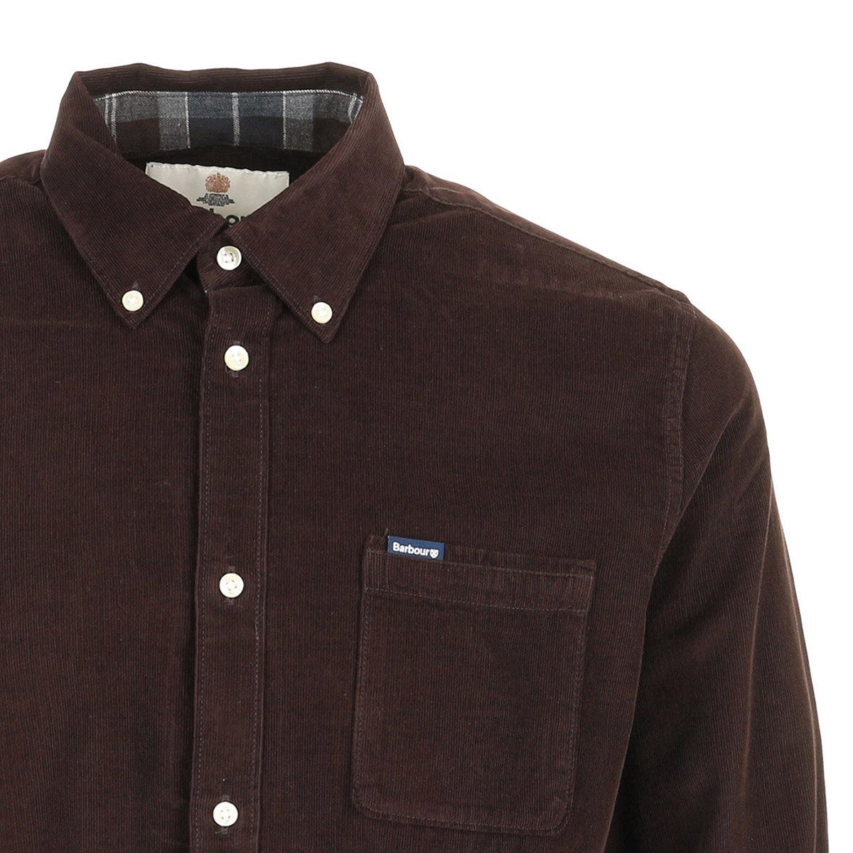Chemise RAMSEY TAILORED CORD SHIRT dark oak, BARBOUR