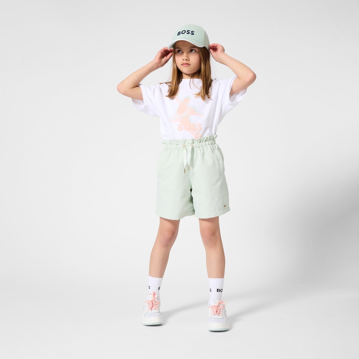 Tee-shirt manches courtes blanc, BOSS KIDSWEAR