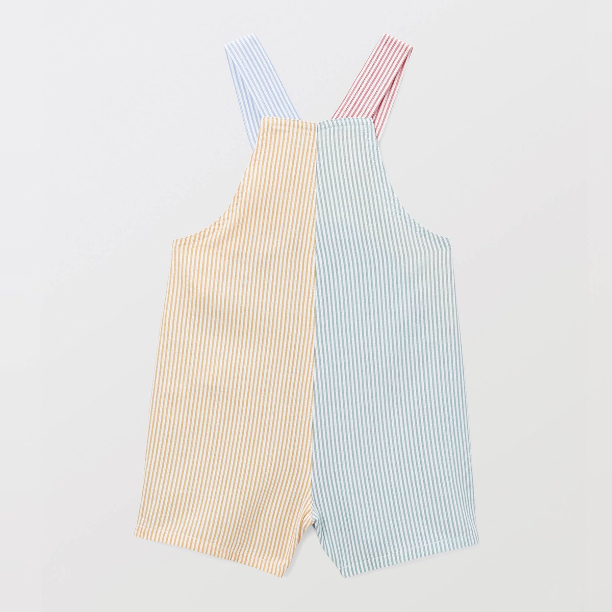 Salopette courte rayée en coton BIO GOTS eclat, BOUT'CHOU