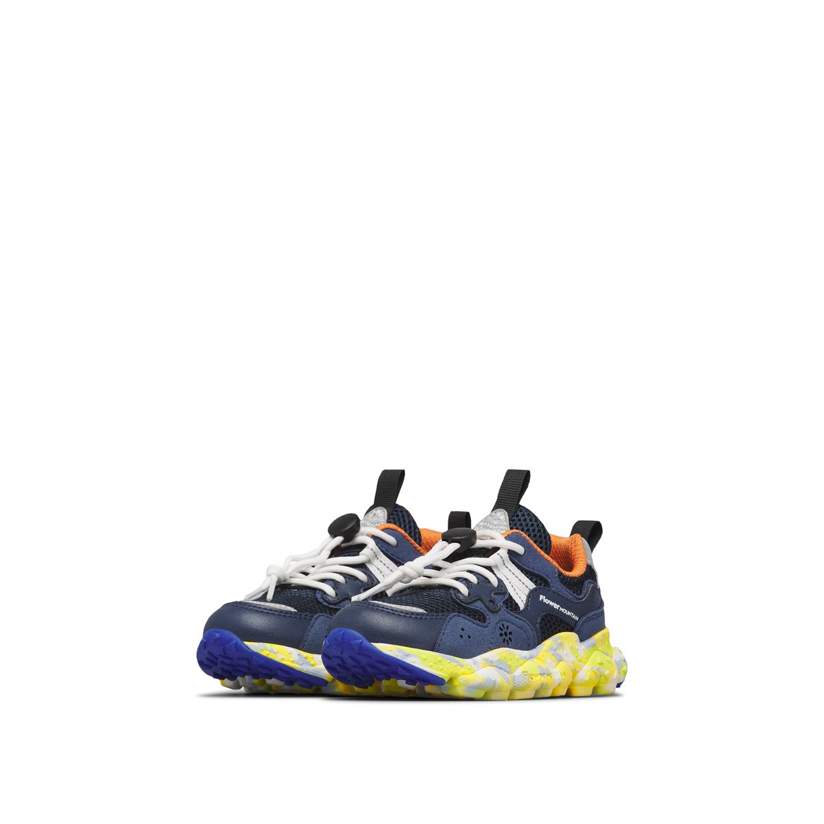 Sneakers en simili cuir et tissu technique YAMANO 3 JUNIOR. marine-, NATURINO