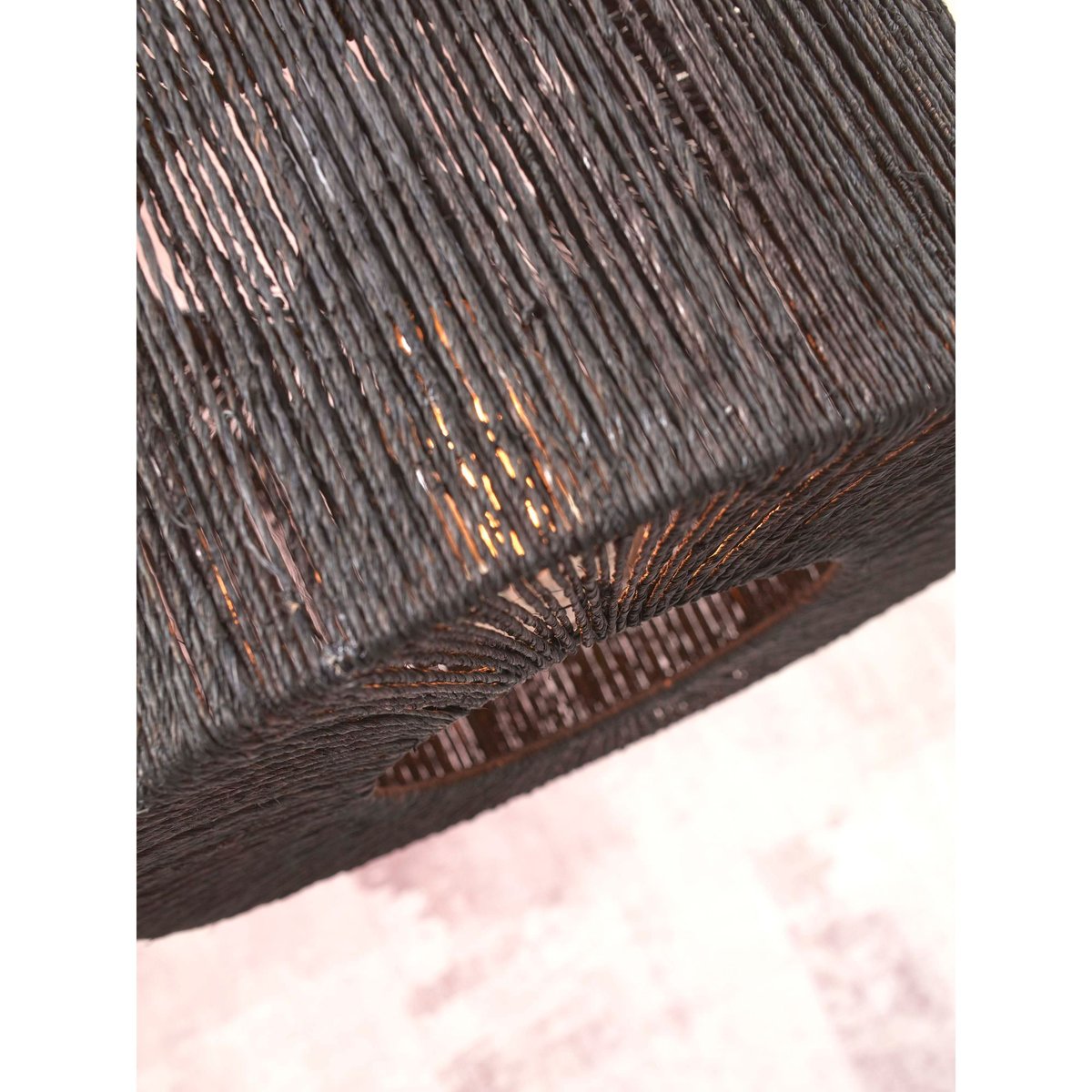 Plafonnier Jute IGUAZU noir, GOOD & MOJO