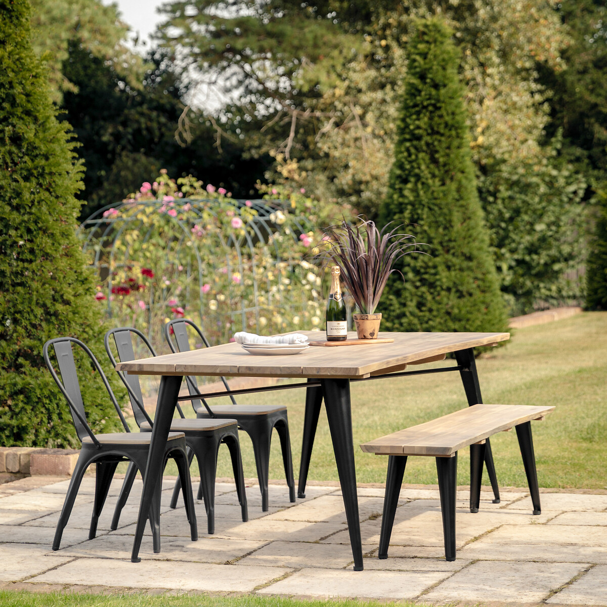 Set of 2 Olmitz Garden Dining Chair natural, SO'HOME