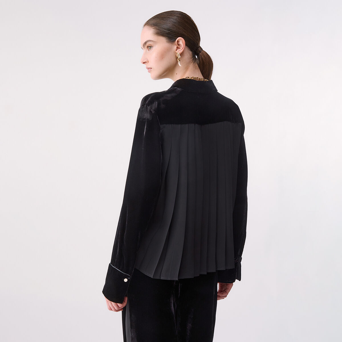 Chemise en velours noir, LIU JO