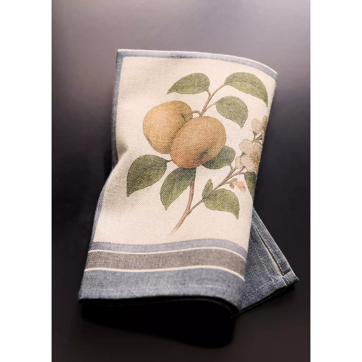 Serviettes de table en coton à imprimé herbier marron clair/pastel, MANGO HOME