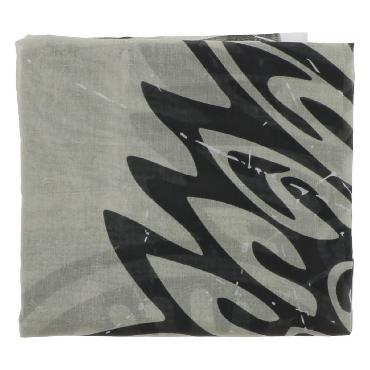 Foulard en coton blanc transparent avec des imprimés noirs et rouges blanc, VON DUTCH
