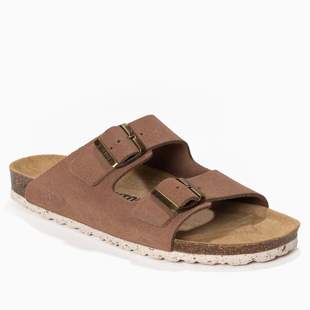 Sandales en cuir suédé ATLAS beige foncé, BAYTON