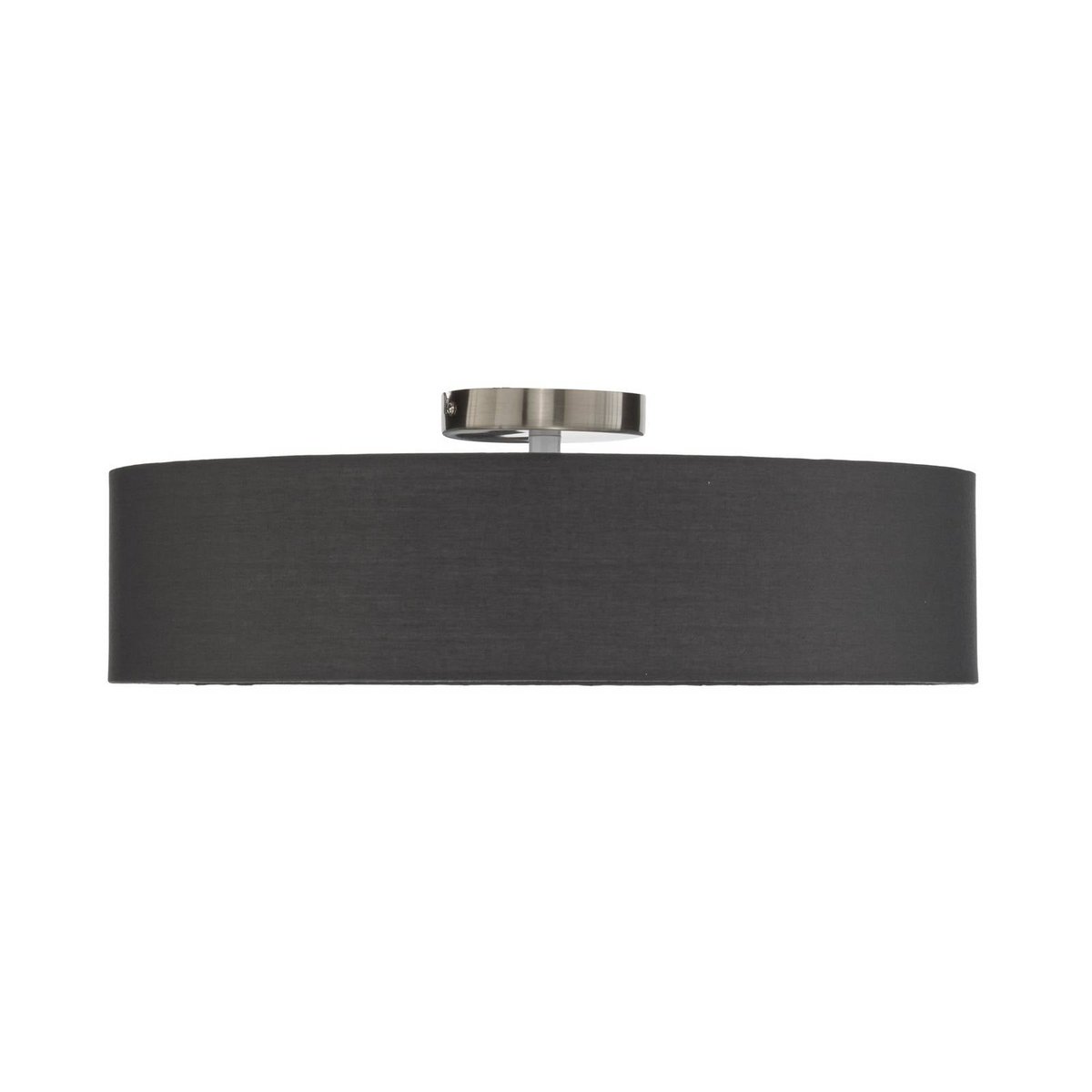 Plafonnier en textile moderne, Sebatin gris, blanc, nickel mat, LINDBY