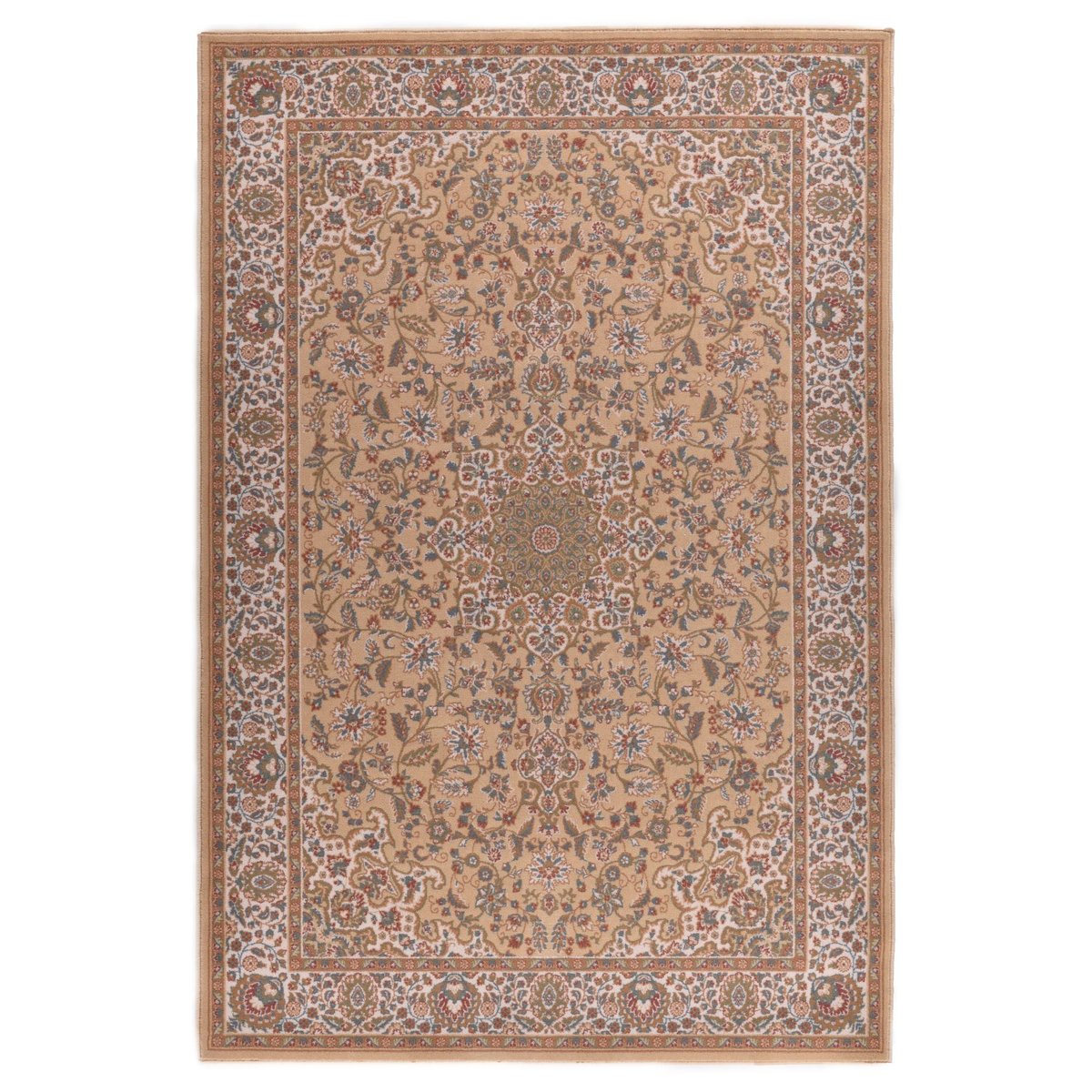 Tapis d'orient floral - DOLNA sable, THEKO