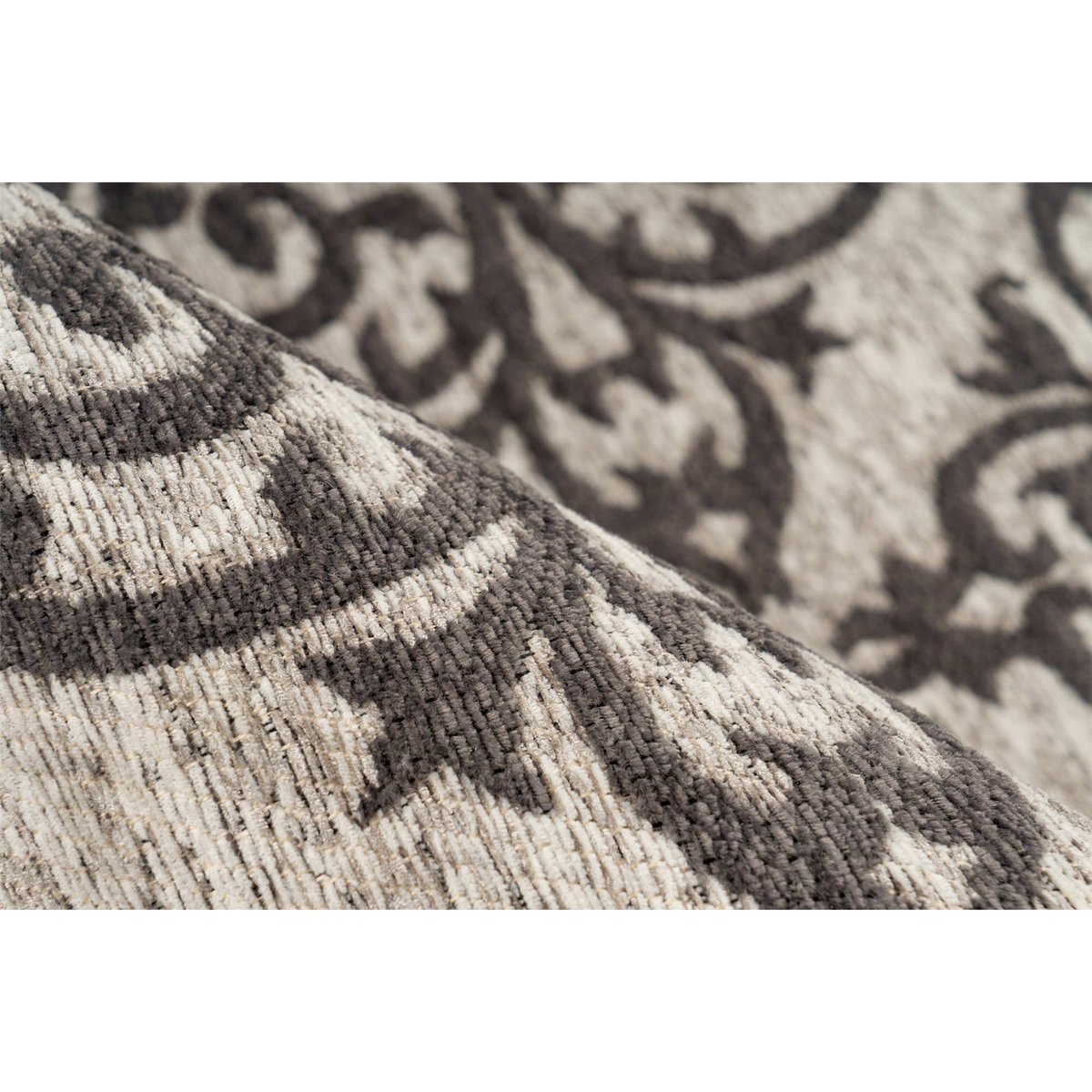 Tapis rectangulaire à motifs orientaux gris clair à motifs gris foncé, ARTE ESPINA