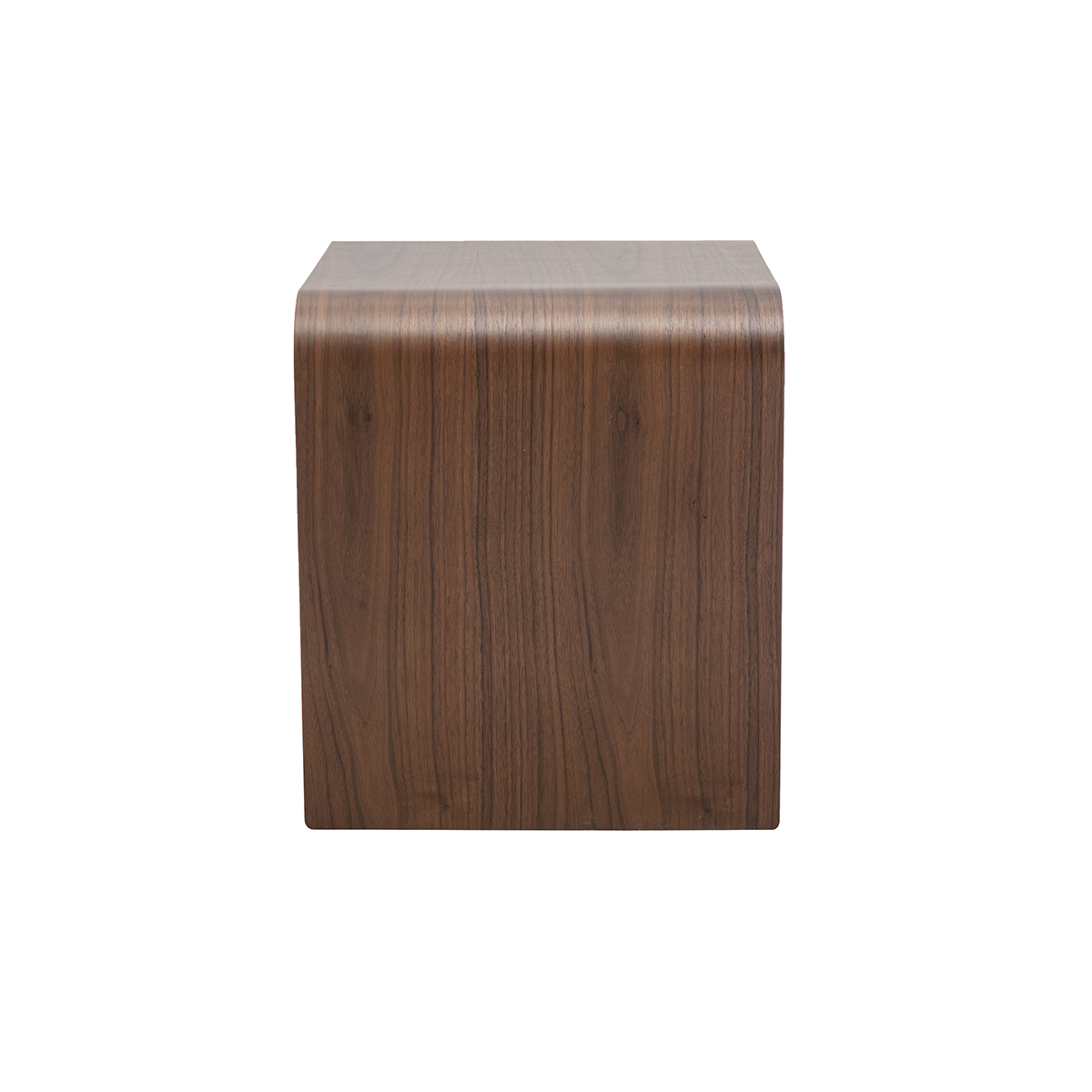 Table de chevet avec tiroir en bois foncé noyer KYLIA couleur unique, MILIBOO