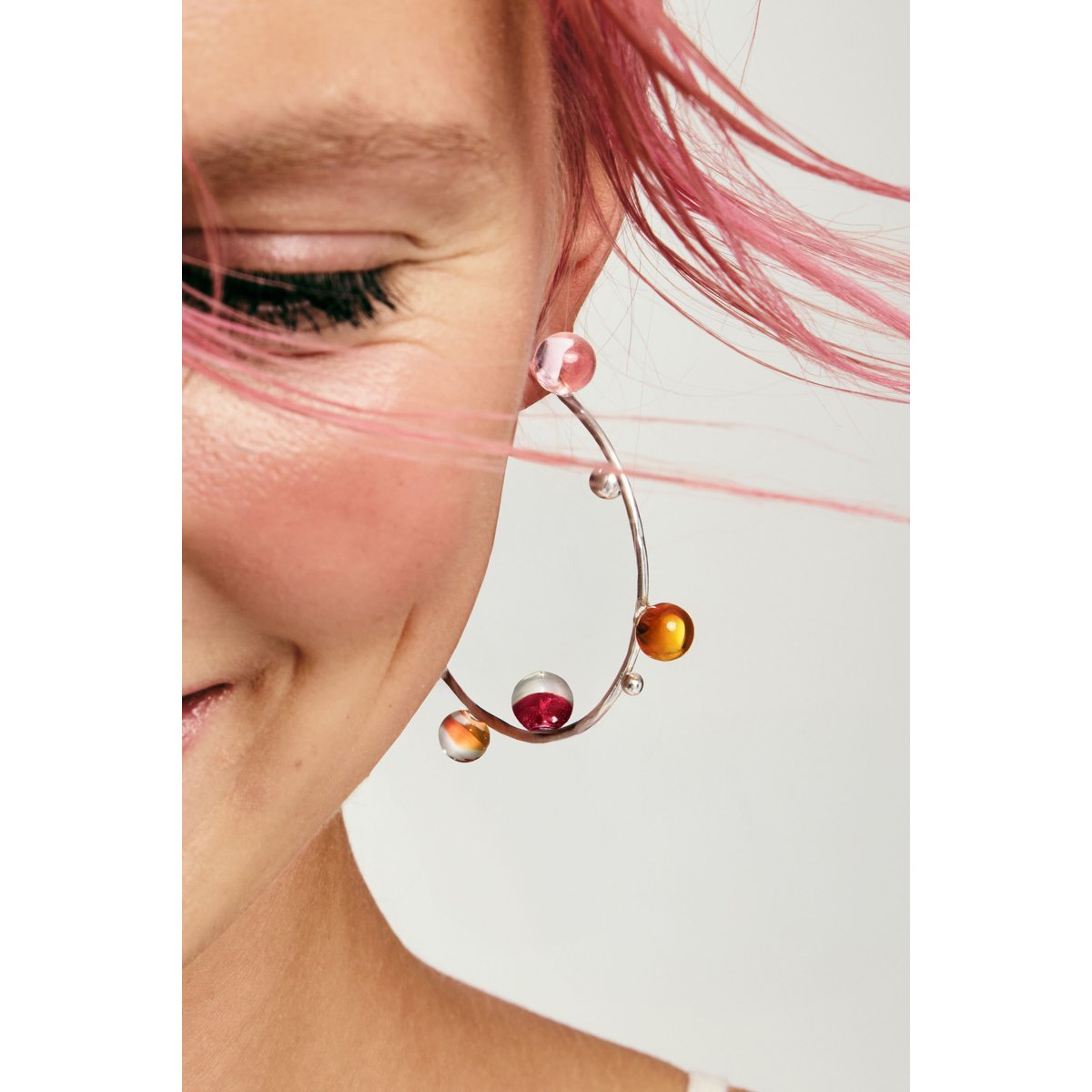 Boucles d’oreilles sphères zalio noir, DESIGUAL