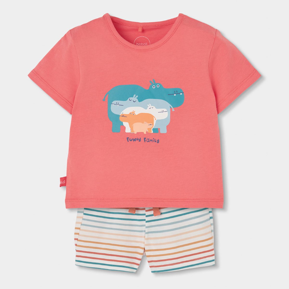 Esemble pour bébé en coton orange, BOBOLI