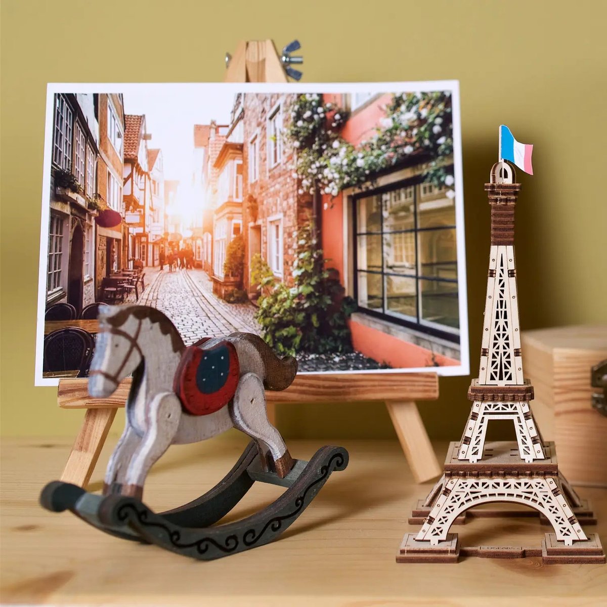 Puzzle 3D Mini Tour Eiffel beige, UGEARS