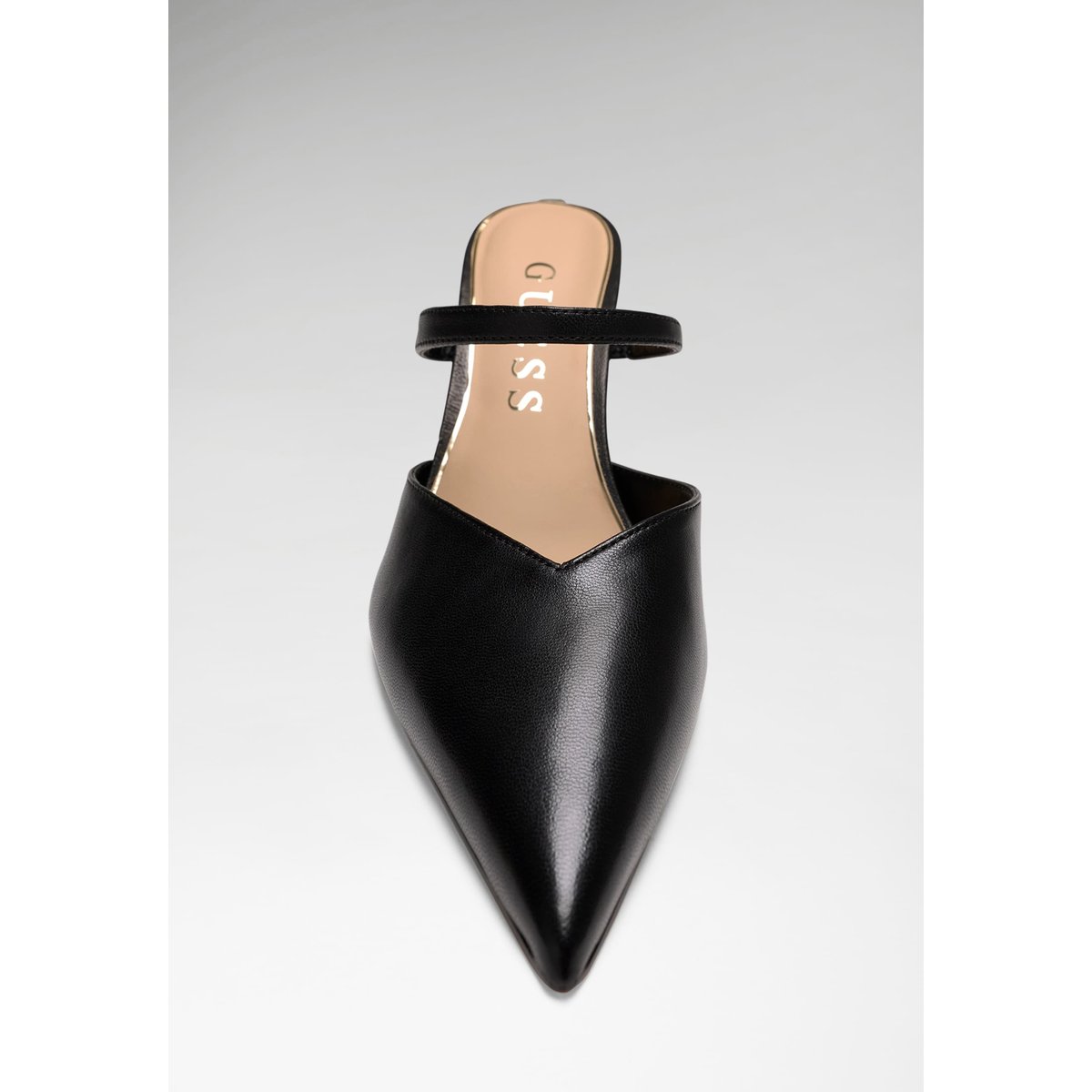 Mule En Cuir Véritable noir, GUESS