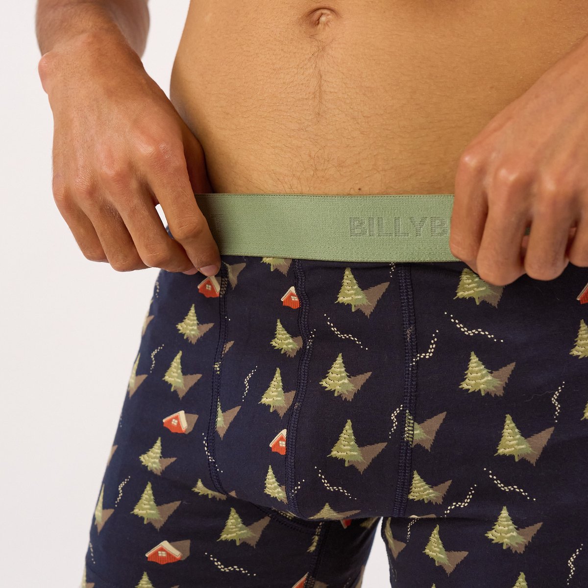 Boxer en coton biologique FANTAISIE noir, BILLYBELT