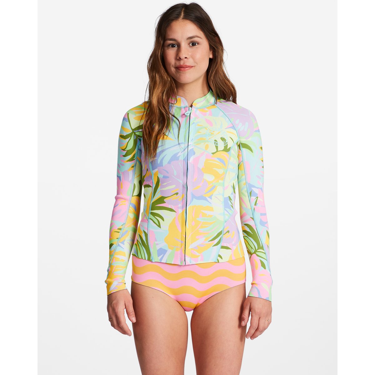 Veste en néoprène 1MM PEEKY rose dreamland, BILLABONG