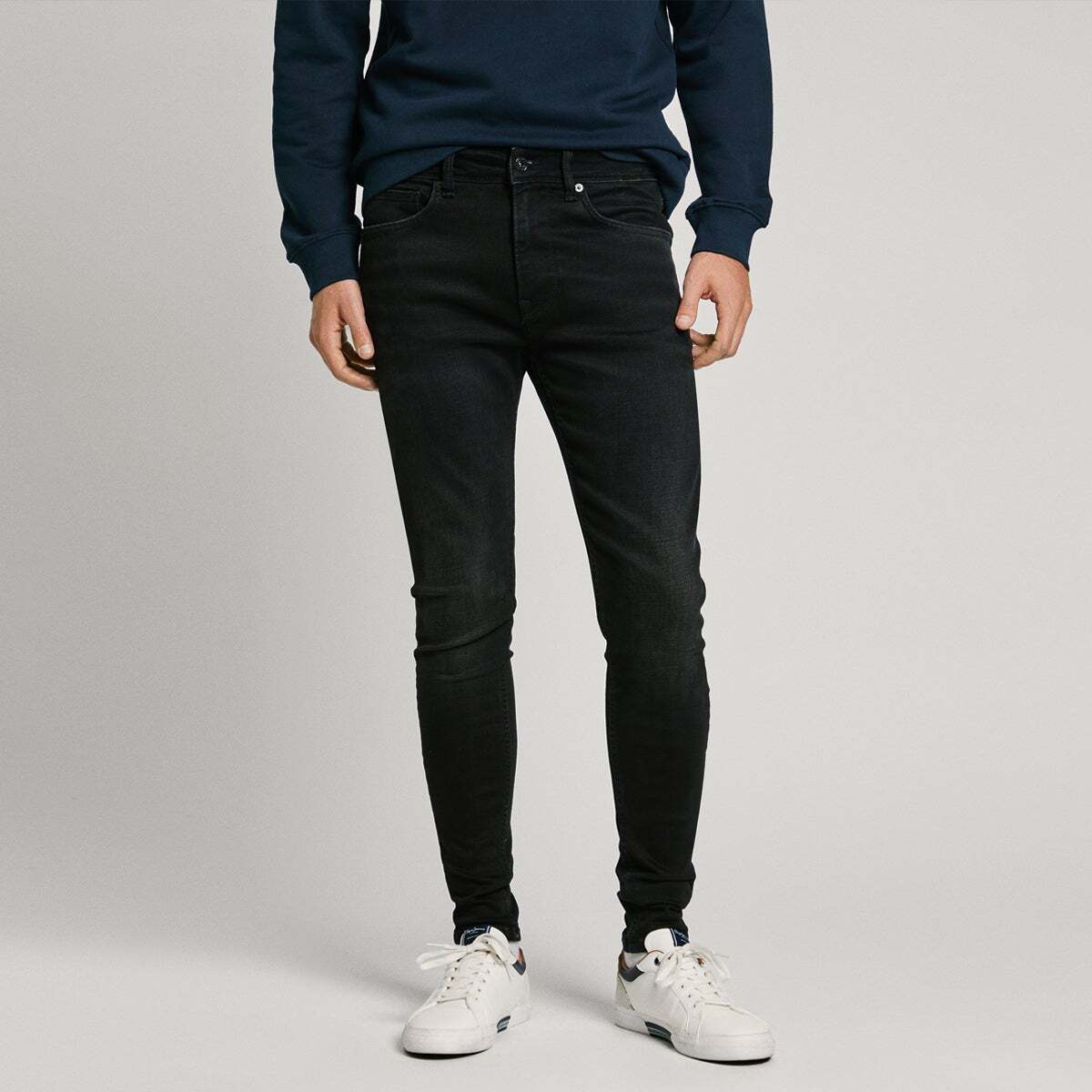 Jean Coupe Super Skinny, Taille Moyenne black used, PEPE JEANS