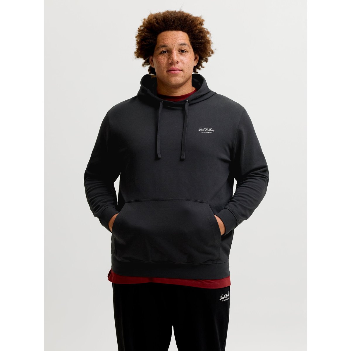 Sweat À Capuche black 1, JACK & JONES
