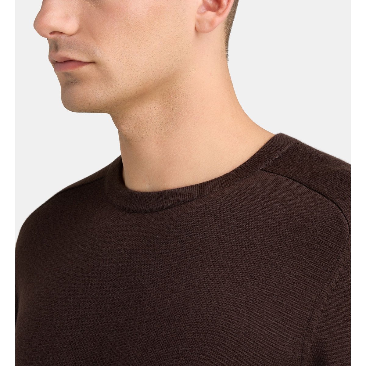 Pull droit bacyl laine marron, COMPTOIR GL