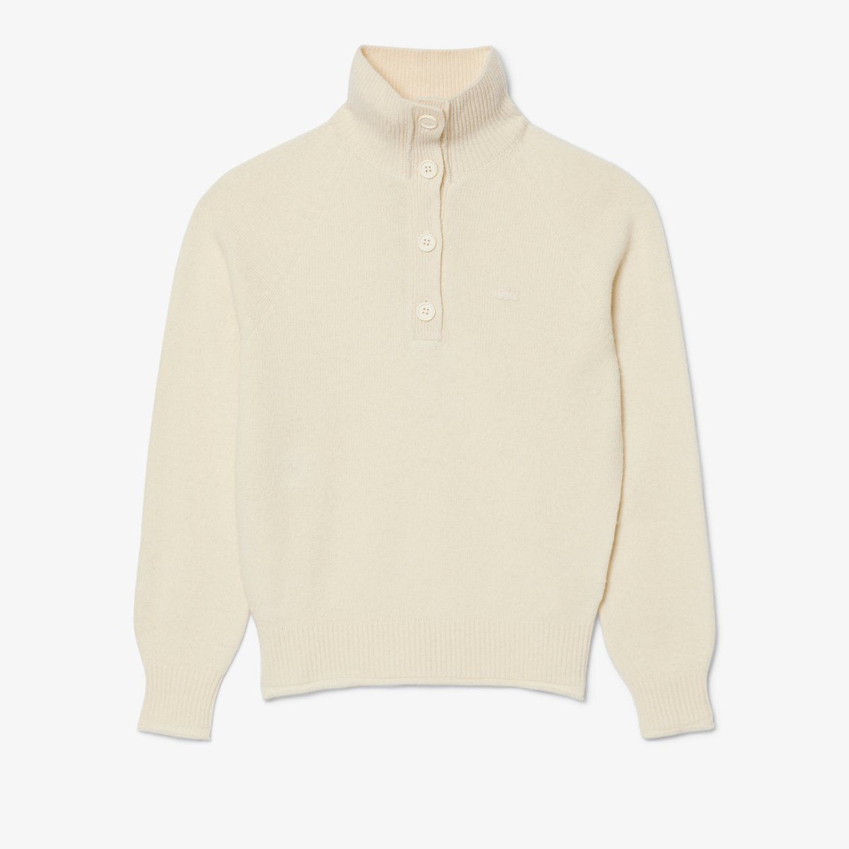 Pull col montant laine beige-xfj, LACOSTE