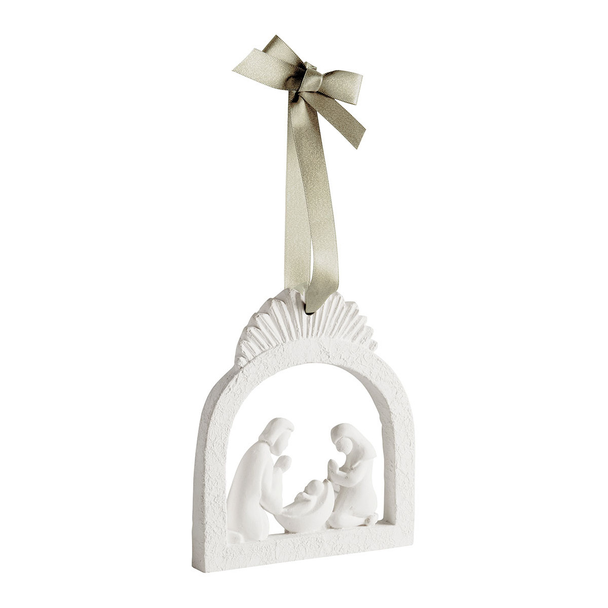 Crèche parfumée Sapin Doré RUBANS DE FÊTE blanc, MATHILDE M